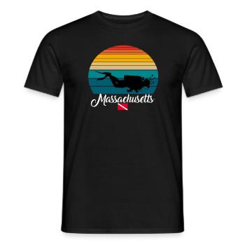 Massachusetts Scuba Diving Poison - Men's T-Shirt - black - Front - AI Model Male 178 light (178cm)