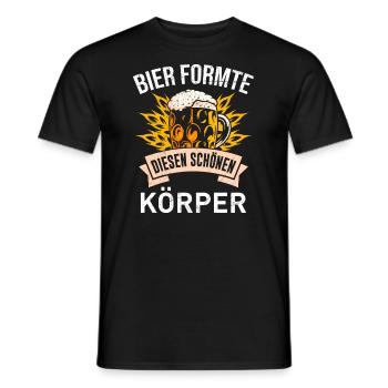 Bier formte diesen schönen Körper - Männer T-Shirt - Schwarz - Vorne - AI Model Male 178 light (178cm)