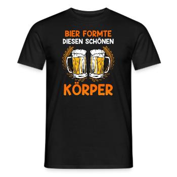 Bier formte diesen schönen Körper Bayern Herren - Männer T-Shirt - Schwarz - Vorne - AI Model Male 178 light (178cm)