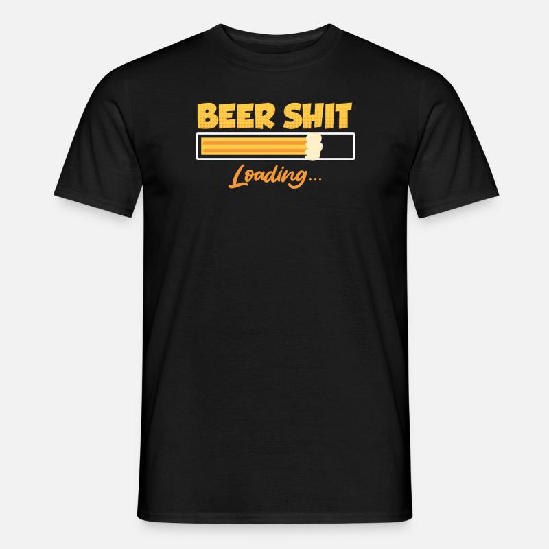 Bierschiss loading - Männer T-Shirt - Schwarz