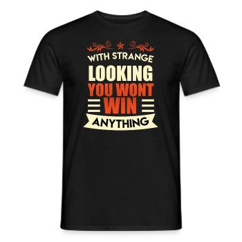Avec un regard stupide, vous n’allez pas loin bavarois non plus - T-shirt homme - noir - Devant - AI Model Male 178 light (178cm)