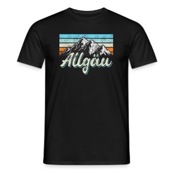 Allgäu - T-shirt homme - noir - Devant - AI Model Male 178 light (178cm)