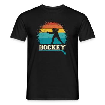 Eishockey Hockey Spieler - Männer T-Shirt - Schwarz - Vorne - AI Model Male 178 light (178cm)
