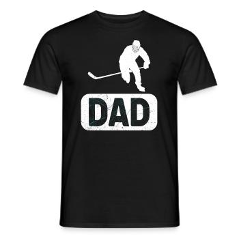 Eishockey Vater Hockey Papa - Männer T-Shirt - Schwarz - Vorne - AI Model Male 178 light (178cm)