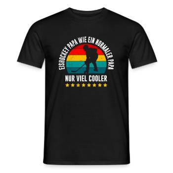 Eishockey Papa nur viel cooler - Männer T-Shirt - Schwarz - Vorne - AI Model Male 178 light (178cm)