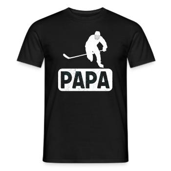 Eishockey Vater Hockey Papa - Männer T-Shirt - Schwarz - Vorne - AI Model Male 178 light (178cm)