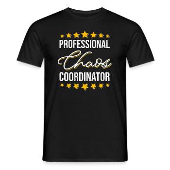 Travail Professineller Chaos Coordinateur Collègue - T-shirt homme - noir - Devant - AI Model Male 178 light (178cm)