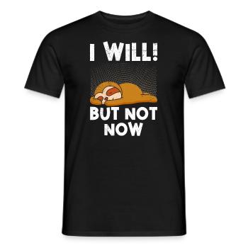 Sloth colleague I make motivation later - Men's T-Shirt - black - Front - AI Model Male 178 light (178cm)