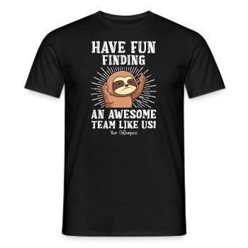 Job change colleague Farewell new job - Men's T-Shirt - black - Front - AI Model Male 178 light (178cm)