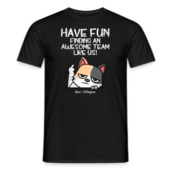 Job change colleague Farewell new job - Men's T-Shirt - black - Front - AI Model Male 178 light (178cm)