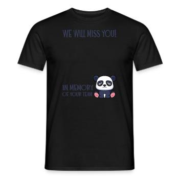 Job change colleague teammate new job - Men's T-Shirt - black - Front - AI Model Male 178 light (178cm)