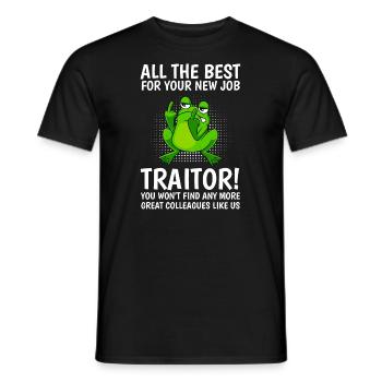 Good luck new job colleague job change - Men's T-Shirt - black - Front - AI Model Male 178 light (178cm)