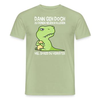 Jobwechsel Abschied Kollege Abteilungswechsel - Männer T-Shirt - Sage - Vorne - AI Model Male 178 light (178cm)