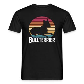 Bullterrier Hund - Männer T-Shirt - Schwarz - Vorne - AI Model Male 178 light (178cm)