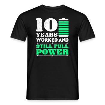 Anniversaire de service 10 ans anniversaire de l’entreprise - T-shirt homme - noir - Devant - AI Model Male 178 light (178cm)