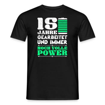 Anniversaire de service 15 ans anniversaire de l’entreprise - T-shirt homme - noir - Devant - AI Model Male 178 light (178cm)