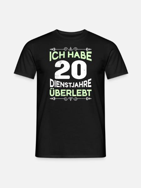 Dienstjubiläum 20 Jahre Arbeit Firmenjubiläum - Männer T-Shirt - Schwarz