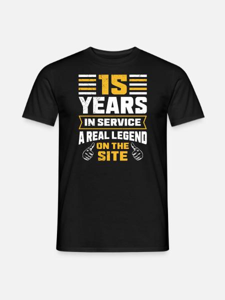 Anniversaire de l’entreprise 15 ans de service anniversaire - T-shirt homme - noir