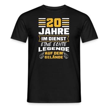 Dienstjubiläum 20 Jahre Arbeit Jubiläum - Männer T-Shirt - Schwarz - Vorne - AI Model Male 178 light (178cm)