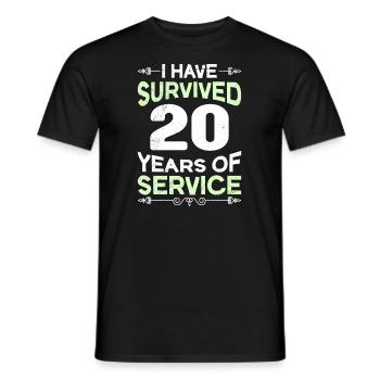 Dienstjubiläum 20 Jahre Arbeit Firmenjubiläum - Männer T-Shirt - Schwarz - Vorne - AI Model Male 178 light (178cm)