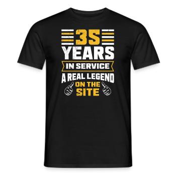 Service anniversary 35 years of work colleague - Men's T-Shirt - black - Front - AI Model Male 178 light (178cm)