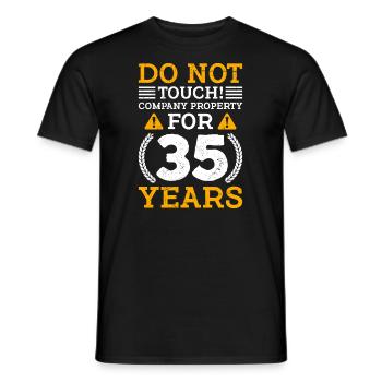 Service anniversary 35 years of work colleague - Men's T-Shirt - black - Front - AI Model Male 178 light (178cm)