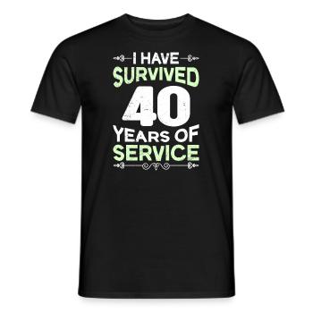 40 ans de travail Anniversaire de service 40 ans - T-shirt homme - noir - Devant - AI Model Male 178 light (178cm)