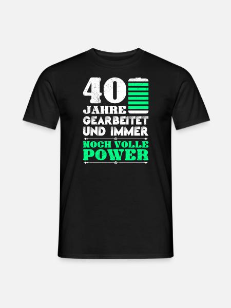 Dienstjubiläum 40 Jahre Firmenjubiläum - Männer T-Shirt - Schwarz