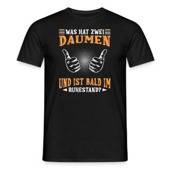 Daumen hoch Ruhestand Kollege Abschied - Männer T-Shirt - Schwarz - Vorne - AI Model Male 178 light (178cm)