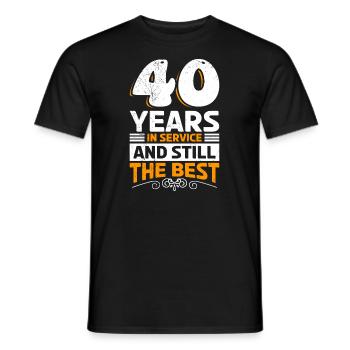 40 Jahre Arbeit Dienstjubiläum 40 Jahre - Männer T-Shirt - Schwarz - Vorne - AI Model Male 178 light (178cm)