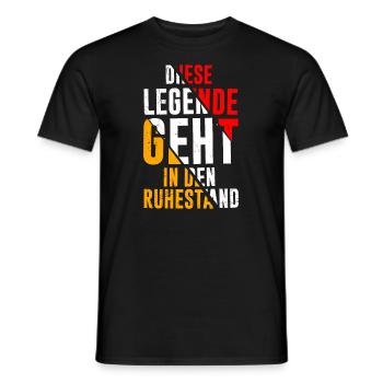 Legende im Ruhestand Arbeitskollege Rente - Männer T-Shirt - Schwarz - Vorne - AI Model Male 178 light (178cm)