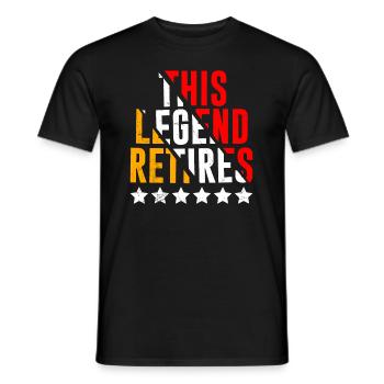 Legende im Ruhestand Arbeitskollege Rente - Männer T-Shirt - Schwarz - Vorne - AI Model Male 178 light (178cm)