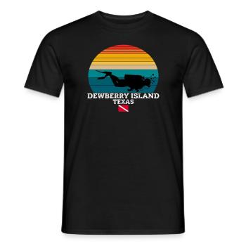 Dewberry Island US Island Diving - Men's T-Shirt - black - Front - AI Model Male 178 light (178cm)