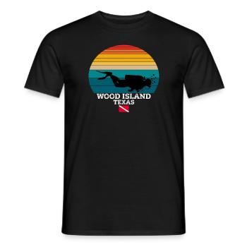 Wood Island Plongée sur les îles américaines - T-shirt homme - noir - Devant - AI Model Male 178 light (178cm)