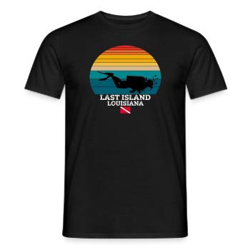 Dernière île US Island Plongée - T-shirt homme - noir - Devant - AI Model Male 178 light (178cm)