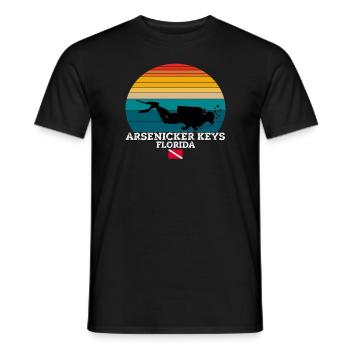 Arsenicker Keys US Island Diving - Männer T-Shirt - Schwarz - Vorne - AI Model Male 178 light (178cm)