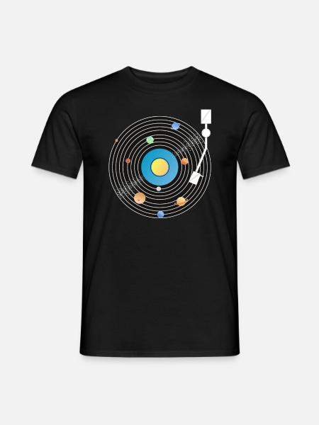 Solar System Vinyl Record - Männer T-Shirt - Schwarz