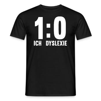 ICH - DYSLEXIE 1:0 Dyslexie Genesung Geschenk - Männer T-Shirt - Schwarz - Vorne - AI Model Male 178 light (178cm)