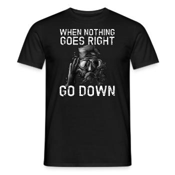 Apnea Diver Freediver Scuba Diver - Men's T-Shirt - black - Front - AI Model Male 178 light (178cm)