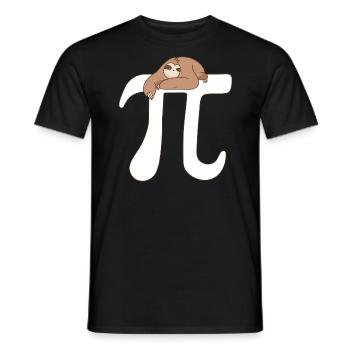 Math Sloth Pi - Men's T-Shirt - black - Front - AI Model Male 178 light (178cm)