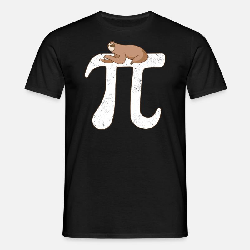 Math Sloth Pi - Men's T-Shirt - black