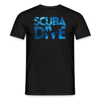 Apnea Diver Freediver Scuba Diver - Men's T-Shirt - black - Front - AI Model Male 178 light (178cm)
