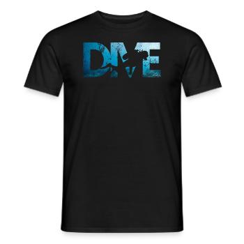 Apnea Diver Freediver Scuba Diver - Men's T-Shirt - black - Front - AI Model Male 178 light (178cm)