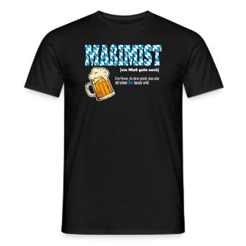 Maßimist ein Maß geht noch - Männer T-Shirt - Schwarz - Vorne - AI Model Male 178 light (178cm)