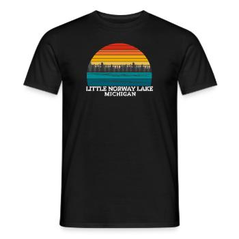 Petit lac Norway Michigan - T-shirt homme - noir - Devant - AI Model Male 178 light (178cm)
