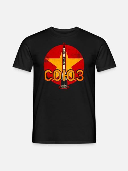 Razzo Soyuz Unione Sovietica - T-shirt uomo - nero