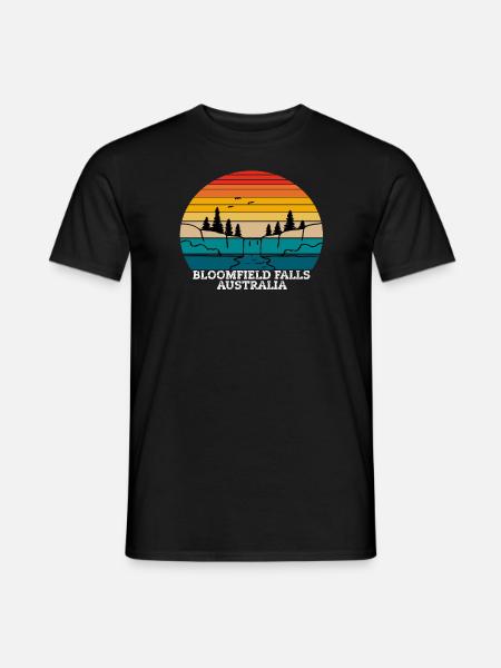 Bloomfield Falls Australia - Männer T-Shirt - Schwarz