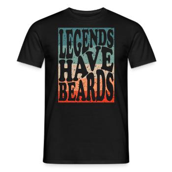 Legends wear beards - Men's T-Shirt - black - Front - AI Model Male 178 light (178cm)