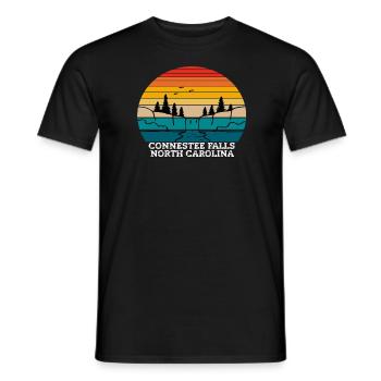 Connestee Falls Caroline du Nord - T-shirt homme - noir - Devant - AI Model Male 178 light (178cm)