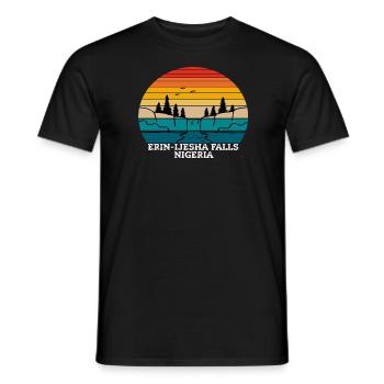Erin-Ijesha Falls Nigeria - Men's T-Shirt - black - Front - AI Model Male 178 light (178cm)